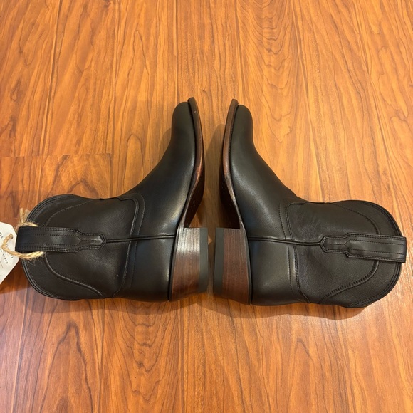 NWT Tecovas The Penny Midnight Black Leather Calf Short Western Boots Womens 7 - Picture 5 of 8